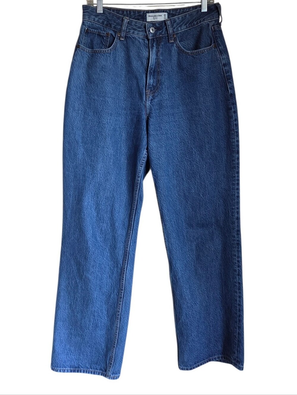 SALE! 💥abercrombie & fitch curve love "the loose" high rise medium wash jeans 6 - Picture 2 of 7